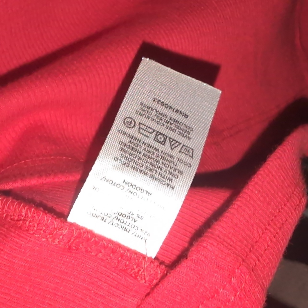NWT LOFT plaid blouse top red Henley holiday long sleeve large women's - Picture 7 of 9